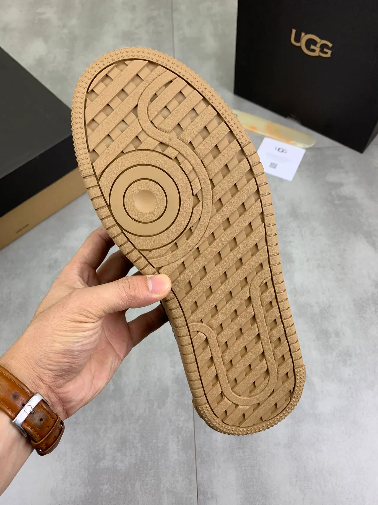 UGG Tasman Black Beige Lifestyle Sneakers