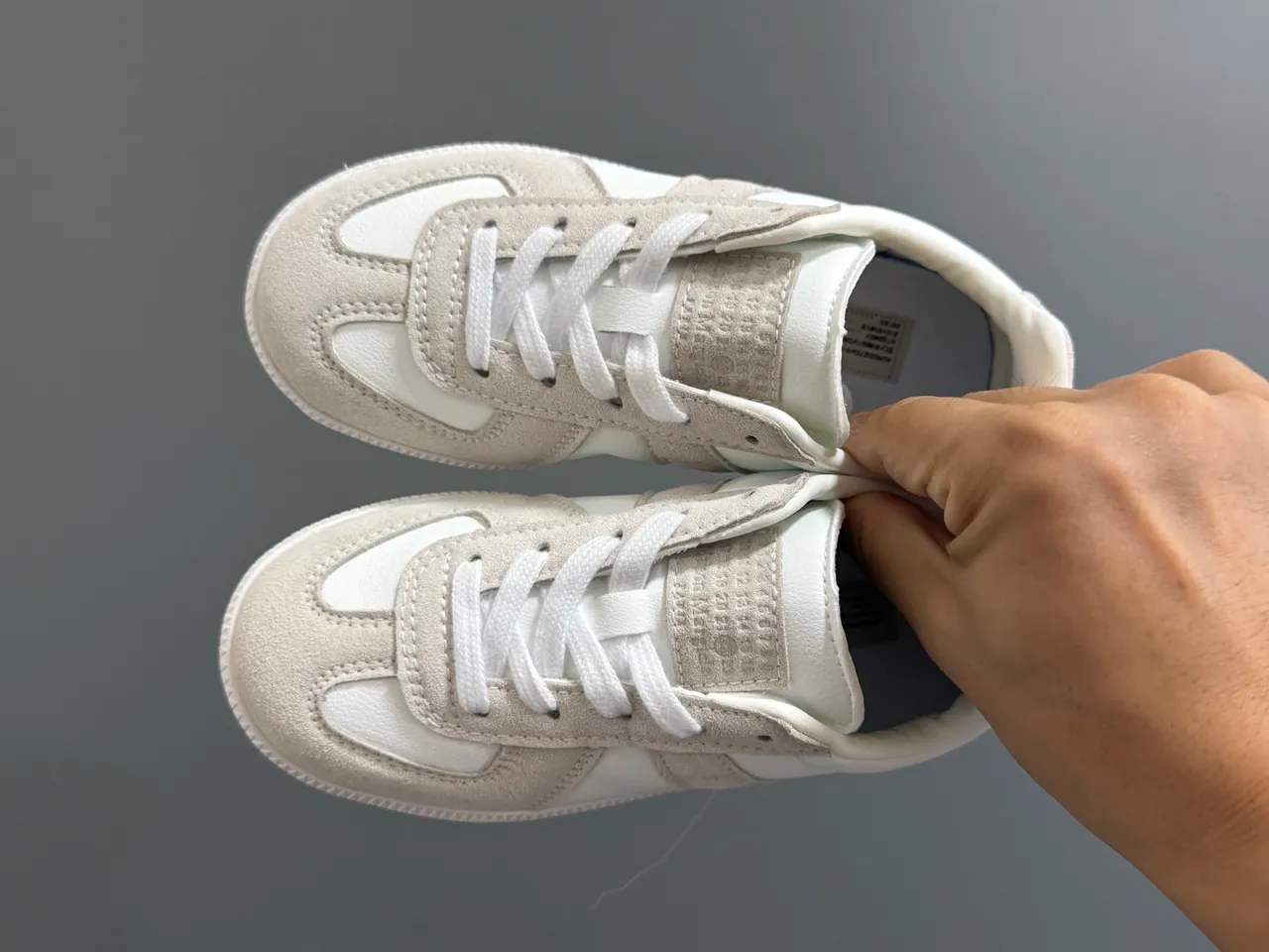 Black and White Panelled Suede Lifestyle Sneakers