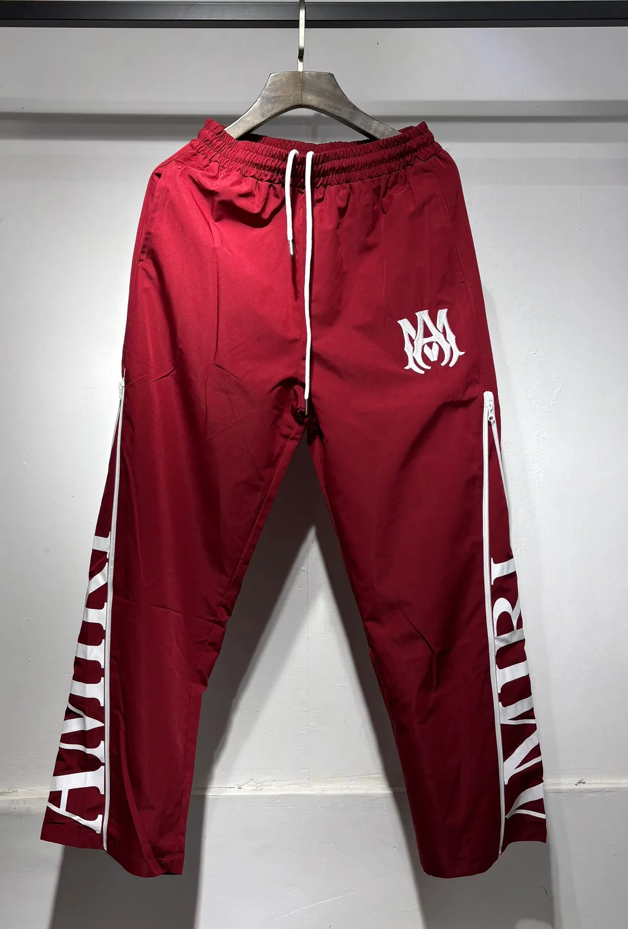 Amiri Track Pant Black White Side-Zip Pants