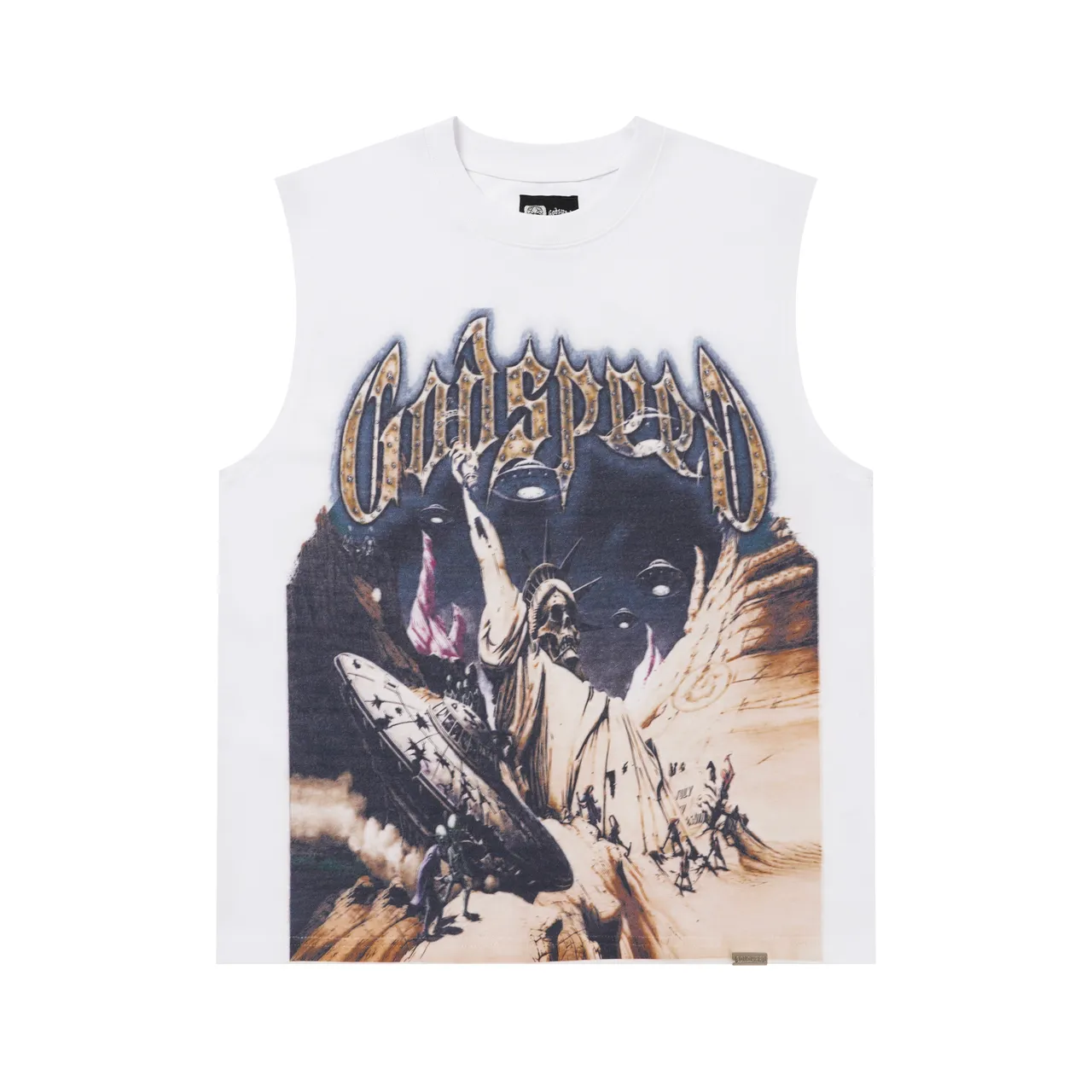 Graphic Print Sleeveless Vest Top