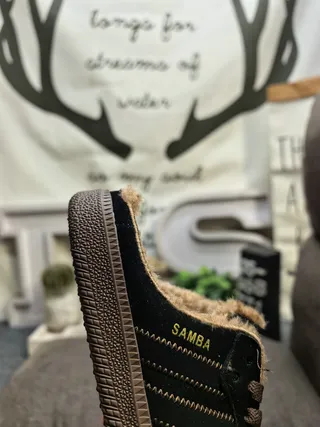 Adidas Samba Faux-Fur Lined Slip-On Lifestyle Sneakers