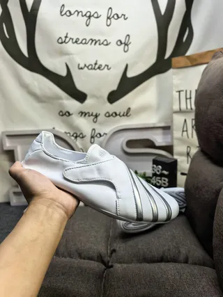 Adidas Slip-On Three-Stripe White and Blue Lifestyle Sneakers