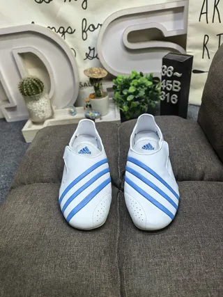 Adidas Slip-On Three-Stripe White and Blue Lifestyle Sneakers