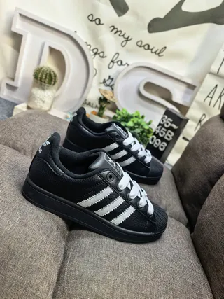 Adidas Superstar Black and White Lifestyle Sneakers