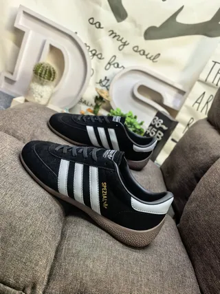 Adidas Spezial Black and White Suede Lifestyle Sneakers