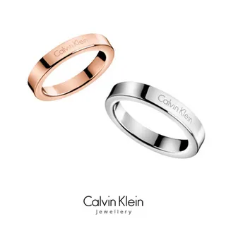 Calvin Klein Engraved Rose Gold Minimalist Ring