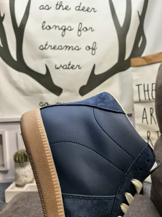 Brown Beige High-Top Leather Upper Ankle Boots