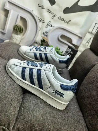Stussy Beige Navy Low-Top Cupsole Lifestyle Sneakers
