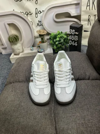 Adidas White Brown Low-Top Leopard-Print Stripes Lifestyle Sneakers