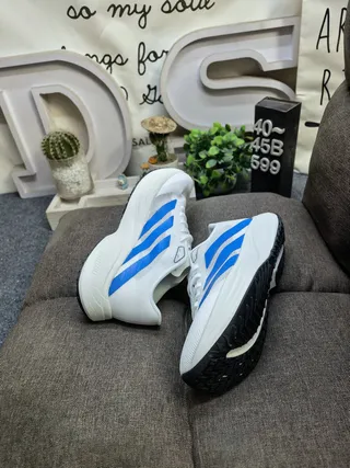 Adidas Blue Silver Engineered Mesh Upper Sculpted Dual-Density Midsole Running Shoes