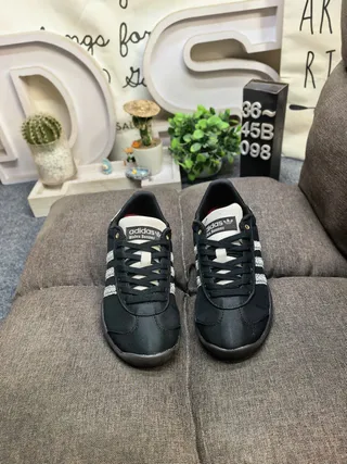 Adidas Black Beige Low-Top Embroidered Stripes Lifestyle Sneakers