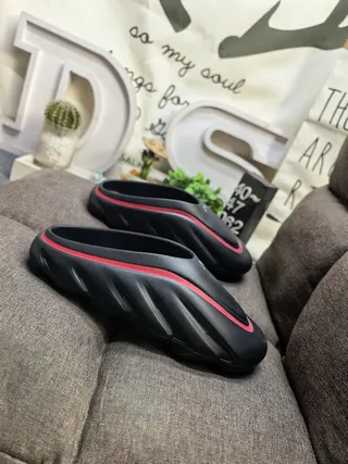 Gray and Blue Accent Molded Sole Slipper