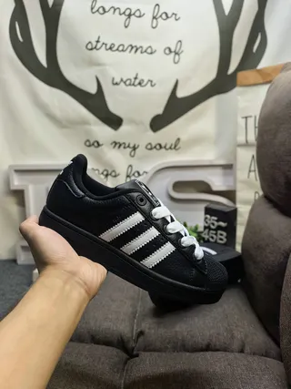 Adidas Superstar Black and White Lifestyle Sneakers