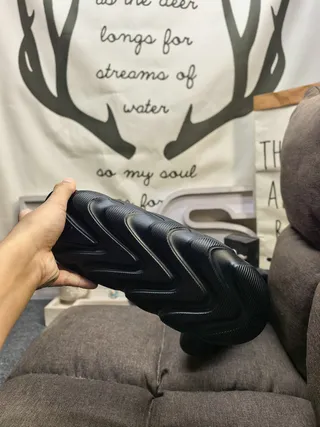 Gray and Blue Accent Molded Sole Slipper