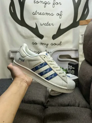 Stussy Beige Navy Low-Top Cupsole Lifestyle Sneakers