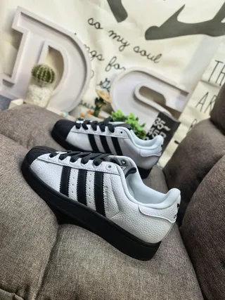 Adidas Superstar White and Black Lifestyle Sneakers