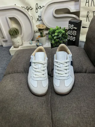 Adidas Spezial White and Beige Leather-Suede Lifestyle Sneakers