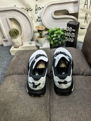 Adidas White Black Low-Top Mesh-and-Synthetic Upper Running Shoes