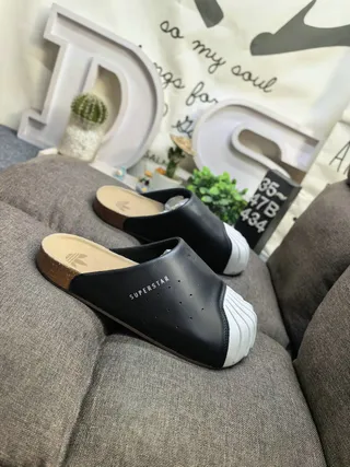 Adidas Superstar Slipper Black and White Slippers