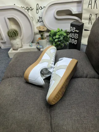 Adidas Spezial White and Beige Leather-Suede Lifestyle Sneakers