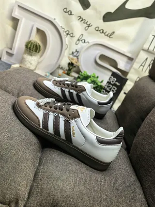 Adidas Samba White Brown Lifestyle Sneakers