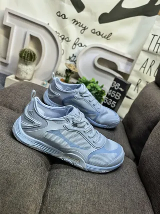 Adidas Lifestyle Sneaker Light Blue and White Mesh Low-Top Sneakers