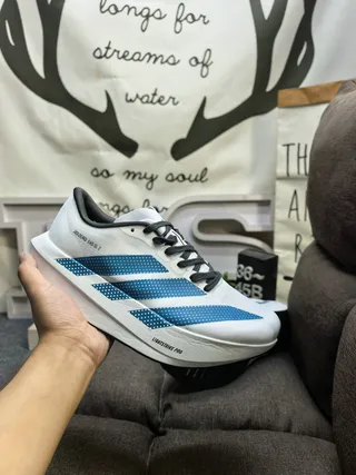 Adidas Adizero Evo SL 2 White Blue Running Shoes