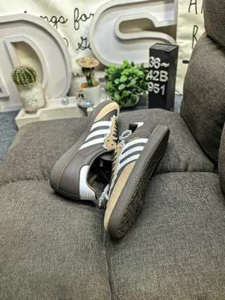 Adidas Samba Brown Beige White Lifestyle Sneakers
