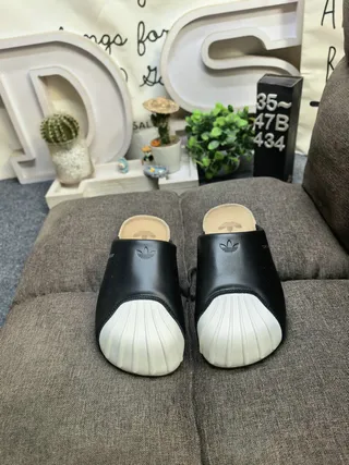 Adidas Superstar Slipper Black and White Slippers