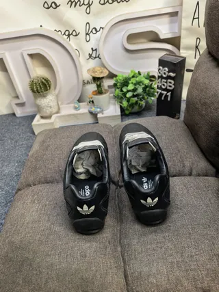 Adidas Black White Quilted Upper Three-Stripe Side Panel Lifestyle Sneakers