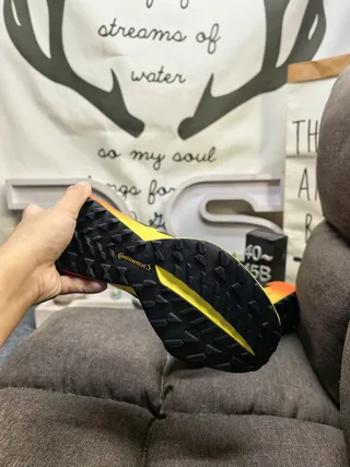 Adidas Black Orange Engineered Mesh Upper Gradient Midsole Running Shoes