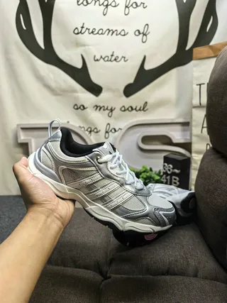 Adidas Silver Black Sole Metallic Upper Chunky Sneakers