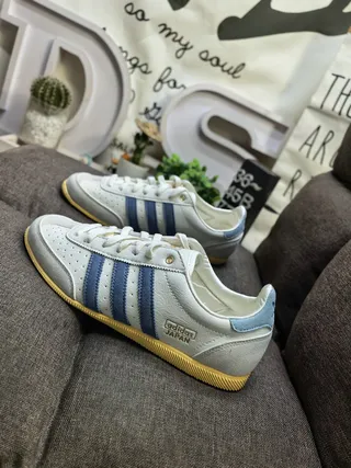 Adidas Samba Japan Off-White and Blue Lifestyle Sneakers
