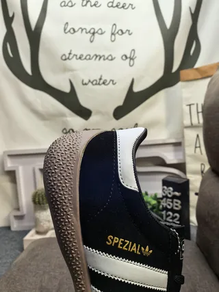 Adidas Spezial Black and White Suede Lifestyle Sneakers