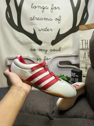 Adidas Tokyo Laceless White and Red Lifestyle Sneakers