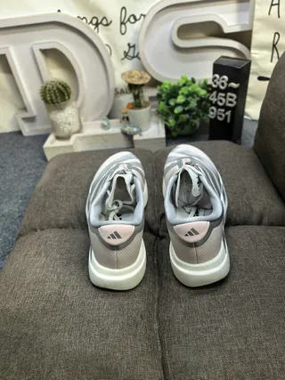 Adidas Pink Silver Laceless Slip-On Platform Sole Lifestyle Sneakers