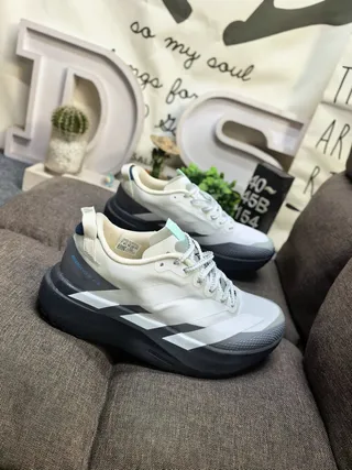 Adidas Beige Gray Engineered Mesh Upper Segmented Lightstrike Pro Midsole Lifestyle Sneakers