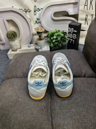 Adidas Samba Japan Off-White and Blue Lifestyle Sneakers