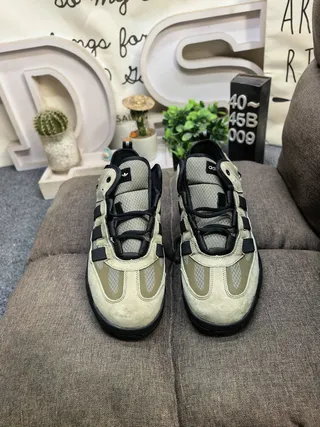 Adidas Army Green Black Layered Midsole Padded Collar Chunky Sneakers
