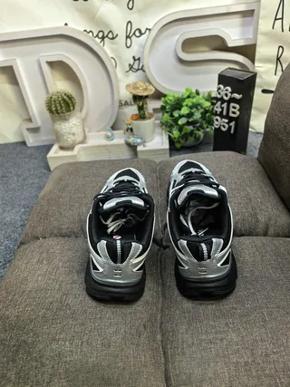 Adidas Silver Black Sole Metallic Upper Chunky Sneakers