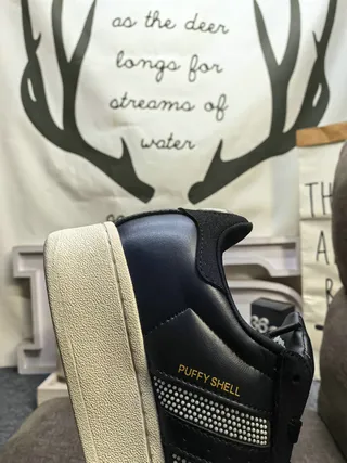 Adidas Superstar Shell Toe Black and Creme Lifestyle Sneakers