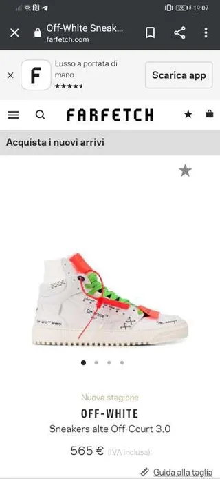 Off-White The Ten Green High-Top Graphic-Printed Lifestyle Sneakers