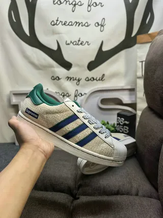 Stussy Beige Navy Low-Top Cupsole Lifestyle Sneakers