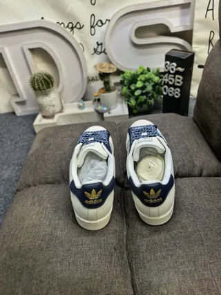 Stussy Beige Navy Low-Top Cupsole Lifestyle Sneakers