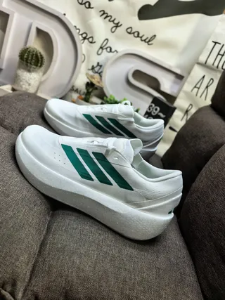 Adidas White Knit Three-Stripe Sculpted Midsole Lifestyle Sneakers
