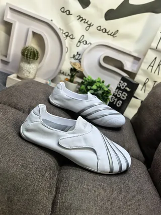 Adidas Slip-On Three-Stripe White and Blue Lifestyle Sneakers