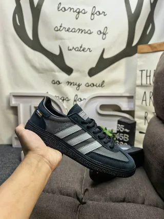 Adidas Navy Gray Low-Top Textile-Mesh Upper Lifestyle Sneakers