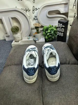 Stussy Beige Navy Low-Top Cupsole Lifestyle Sneakers