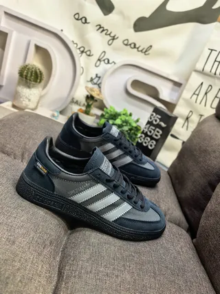 Adidas Navy Gray Low-Top Textile-Mesh Upper Lifestyle Sneakers