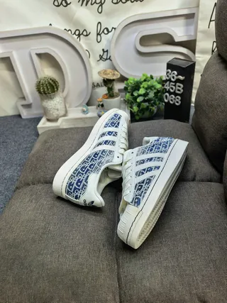 Stussy Beige Navy Low-Top Cupsole Lifestyle Sneakers